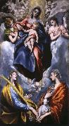 El Greco Madonna and Child with St Martina and St Agnes oil painting on canvas